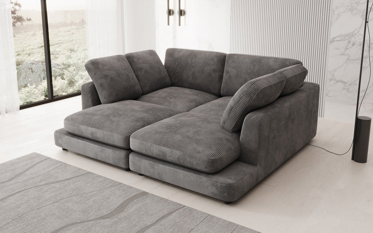 Designer lounge sofa Thalessa in Corduroy