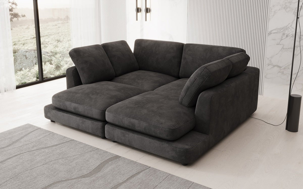 Designer lounge sofa Thalessa in Corduroy