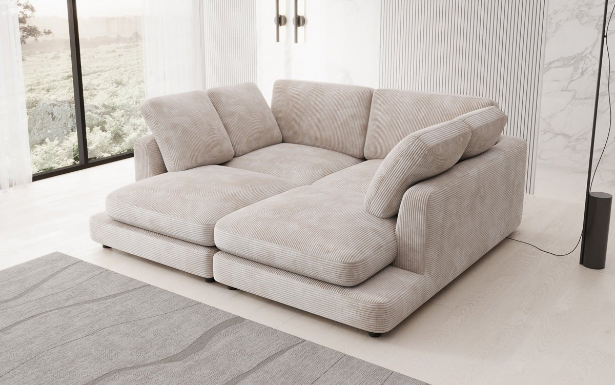Designer lounge sofa Thalessa in Corduroy