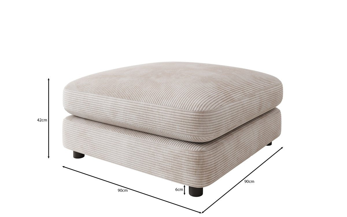 Beistellhocker Thalessa a Cord 90x90cm