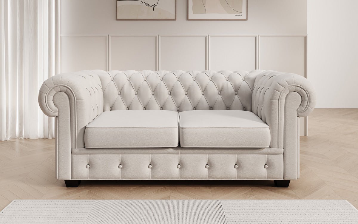 Chesterfield 2 Sëtz Sofa Royal a Echtläder
