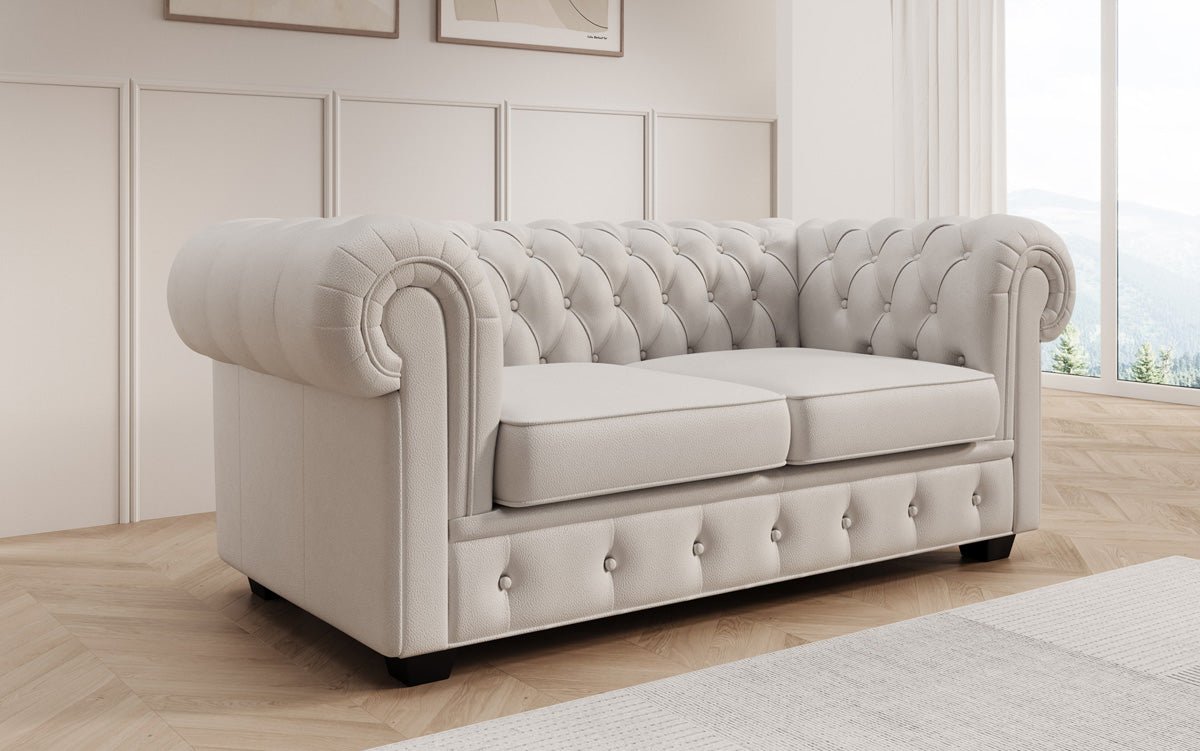Chesterfield 2 Sëtz Sofa Royal a Echtläder