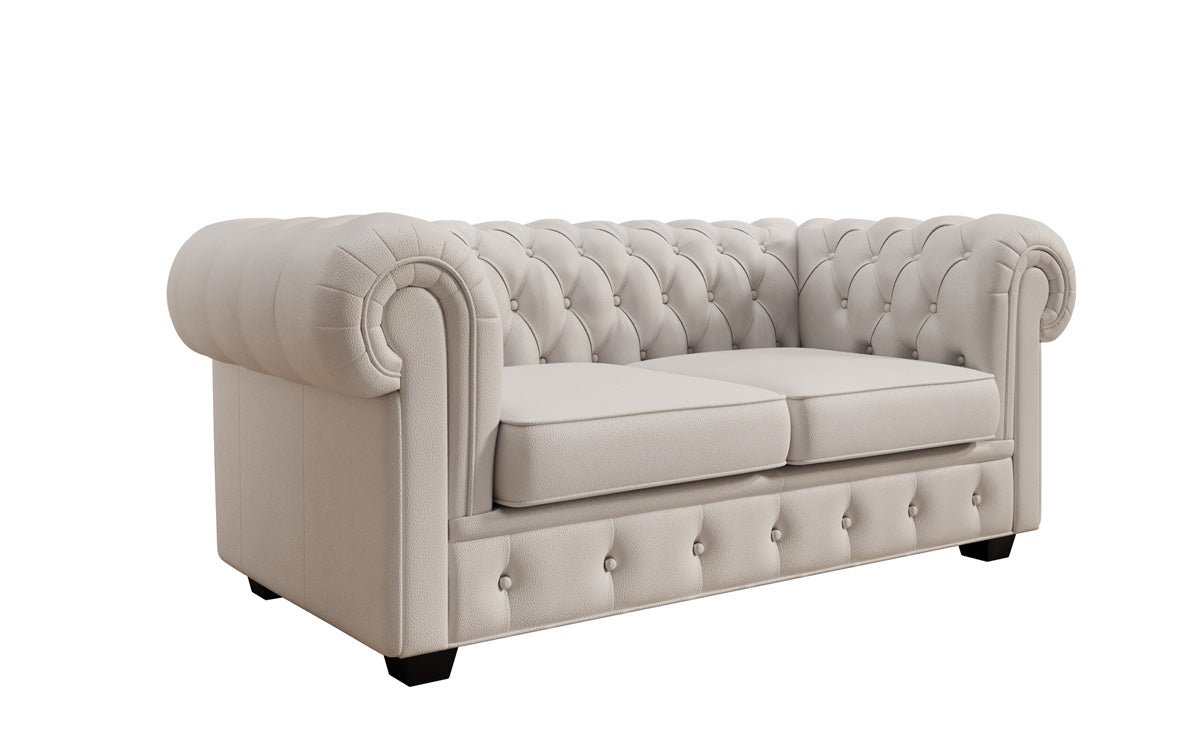 Chesterfield 2 Sëtz Sofa Royal a Echtläder