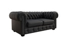 Canapé Chesterfield 2 places Royal en cuir véritable