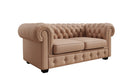 Canapé Chesterfield 2 places Royal en cuir véritable