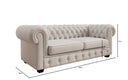 Ensemble de canapés Chesterfield Royal 3+2+1 en cuir véritable