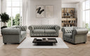 Canapé Chesterfield 2 places Royal en cuir véritable