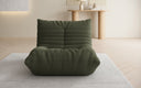 Designer Sofa-Sessel Calmo am Teddy Bouclé