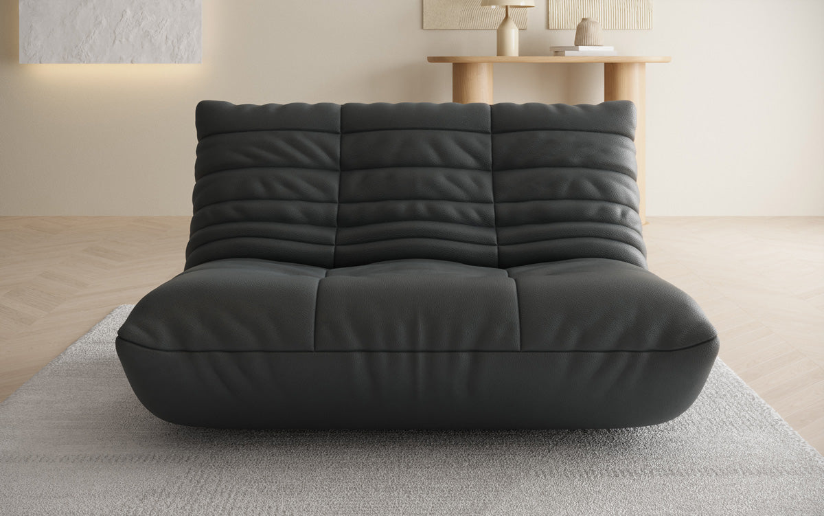 Designer 2 Sitzer Sofa Calmo in Echtleder