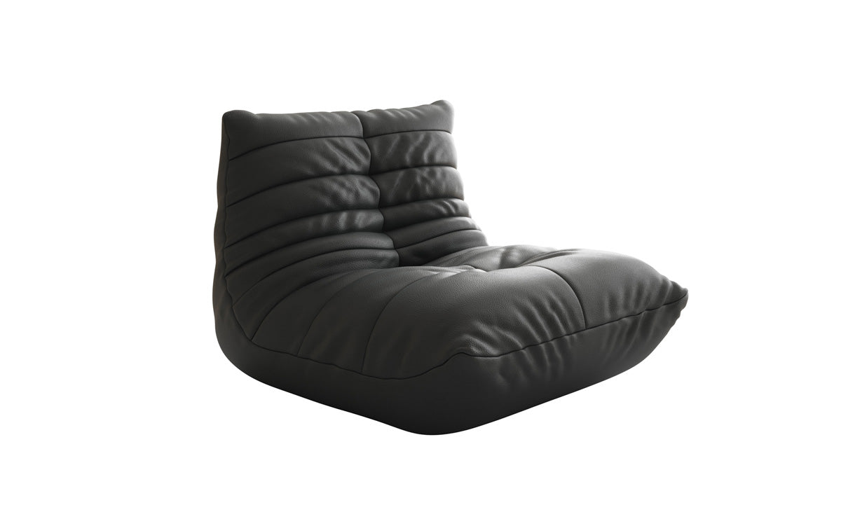 Designer Sofa-Sessel Calmo in Echtleder