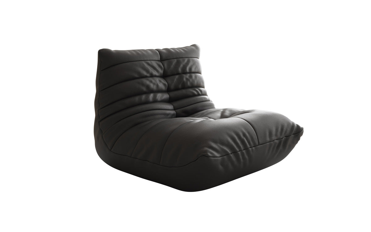 Designer Sofa-Sessel Calmo in Echtleder