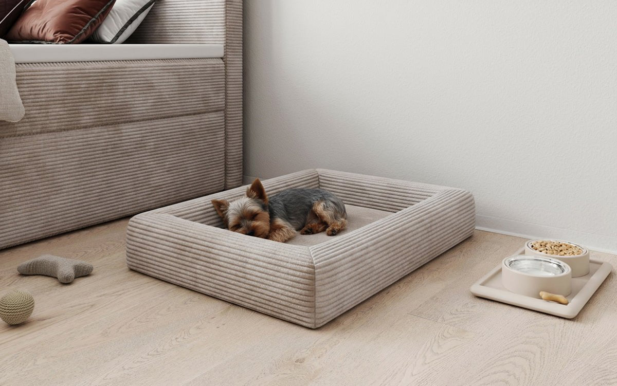 Dog bed Cordino 80 × 60 cm in Corduroy