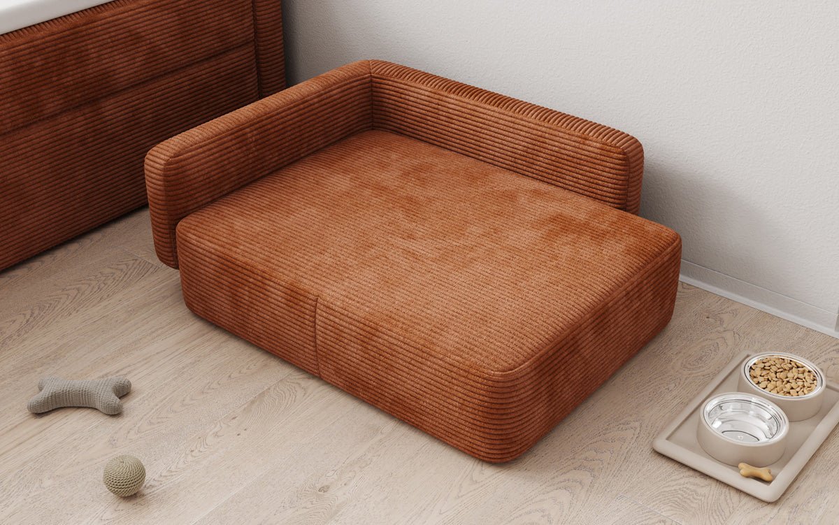 Dog bed BelloCouch 80 × 60 cm in Corduroy