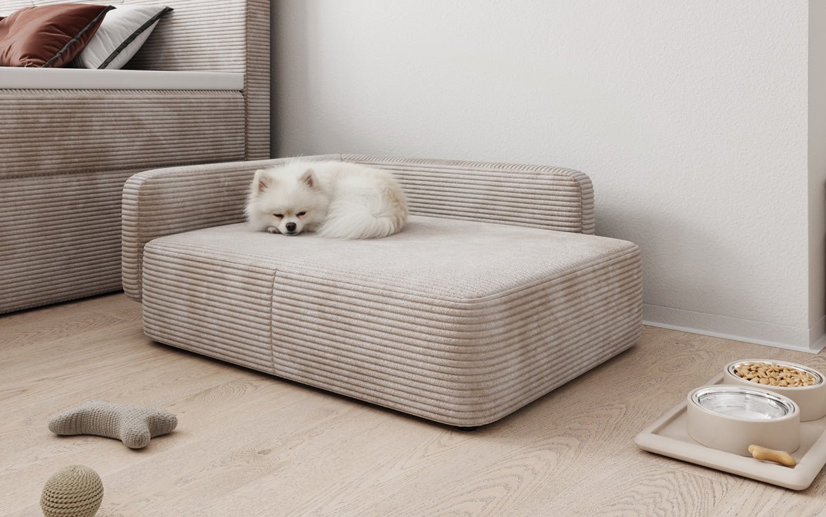 Dog bed BelloCouch 80 × 60 cm in Corduroy