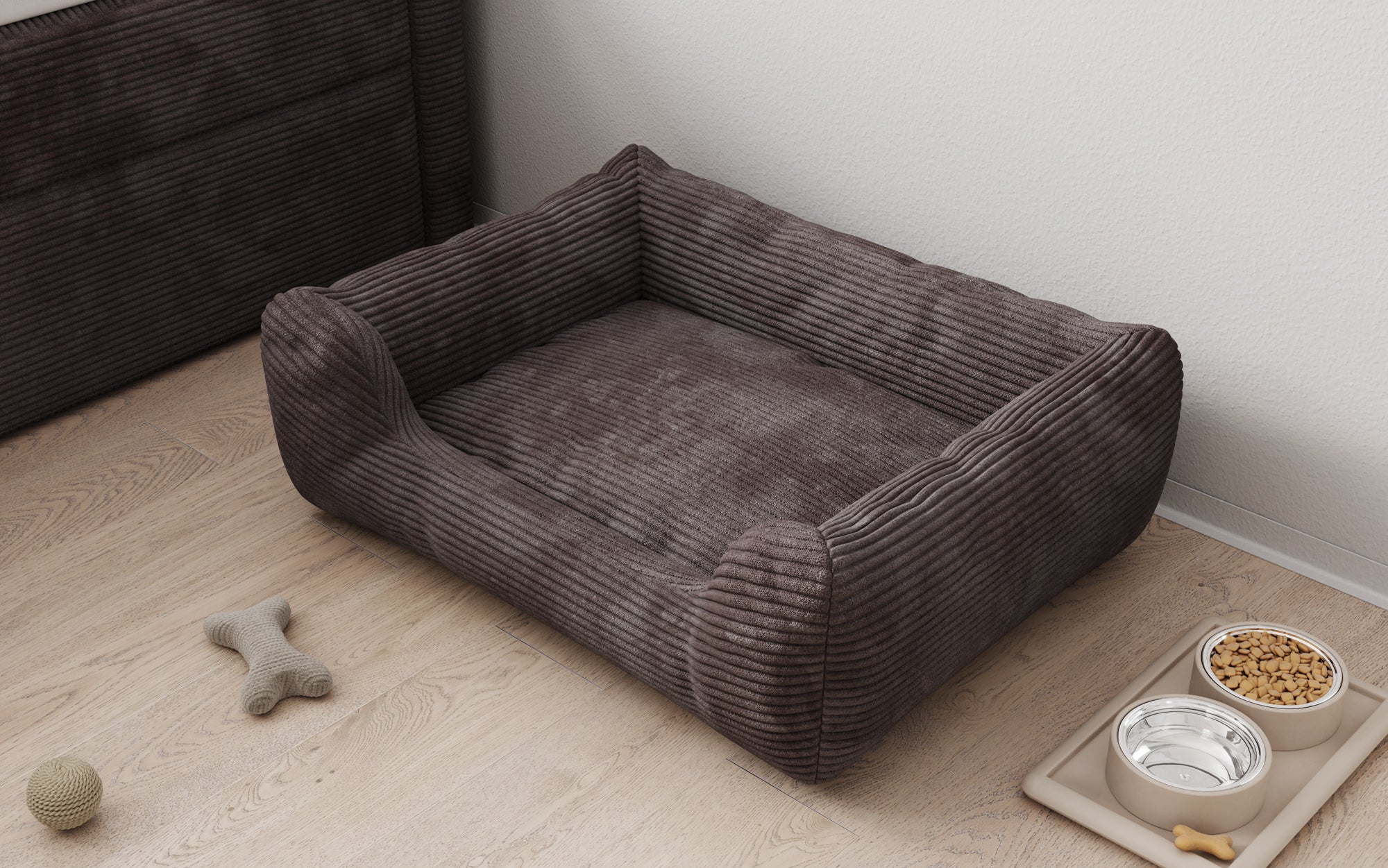 Lit pour chien Cosmo 60 × 80 cm en Côtelé