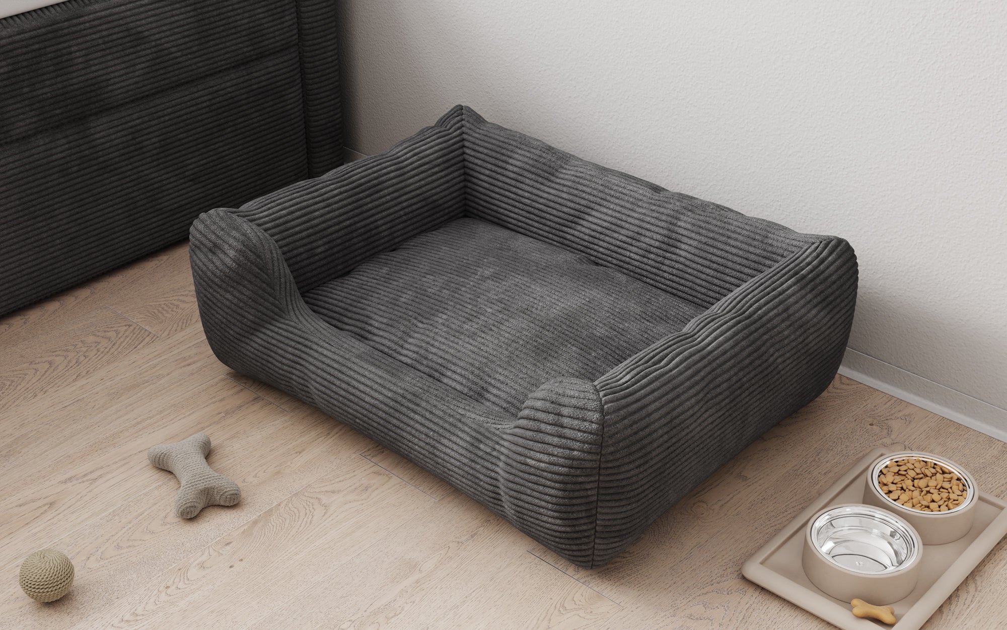 Lit pour chien Cosmo 60 × 80 cm en Côtelé