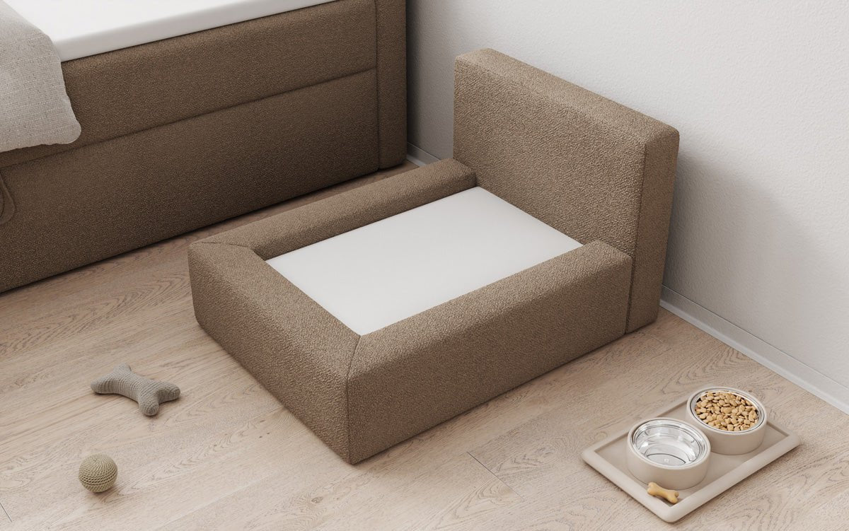 Dog bed LupoLounge 80 × 60 cm in Bouclé