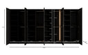 Moduro Rivon – Modularen Design-Kleiderschaf mat geriffelter Glasfront a Strukturpaneele