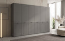 Moduro Faro – Three-Module Designer Wardrobe with Textured MDF Front