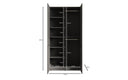 Moduro Naro – Design-Kleiderschrank mit dunklem Korpus und Holzdekor-Front