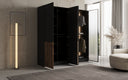 Moduro Ravel – Zweimoduliger Design-Kleiderschrank mit Holz- und Strukturglasfront