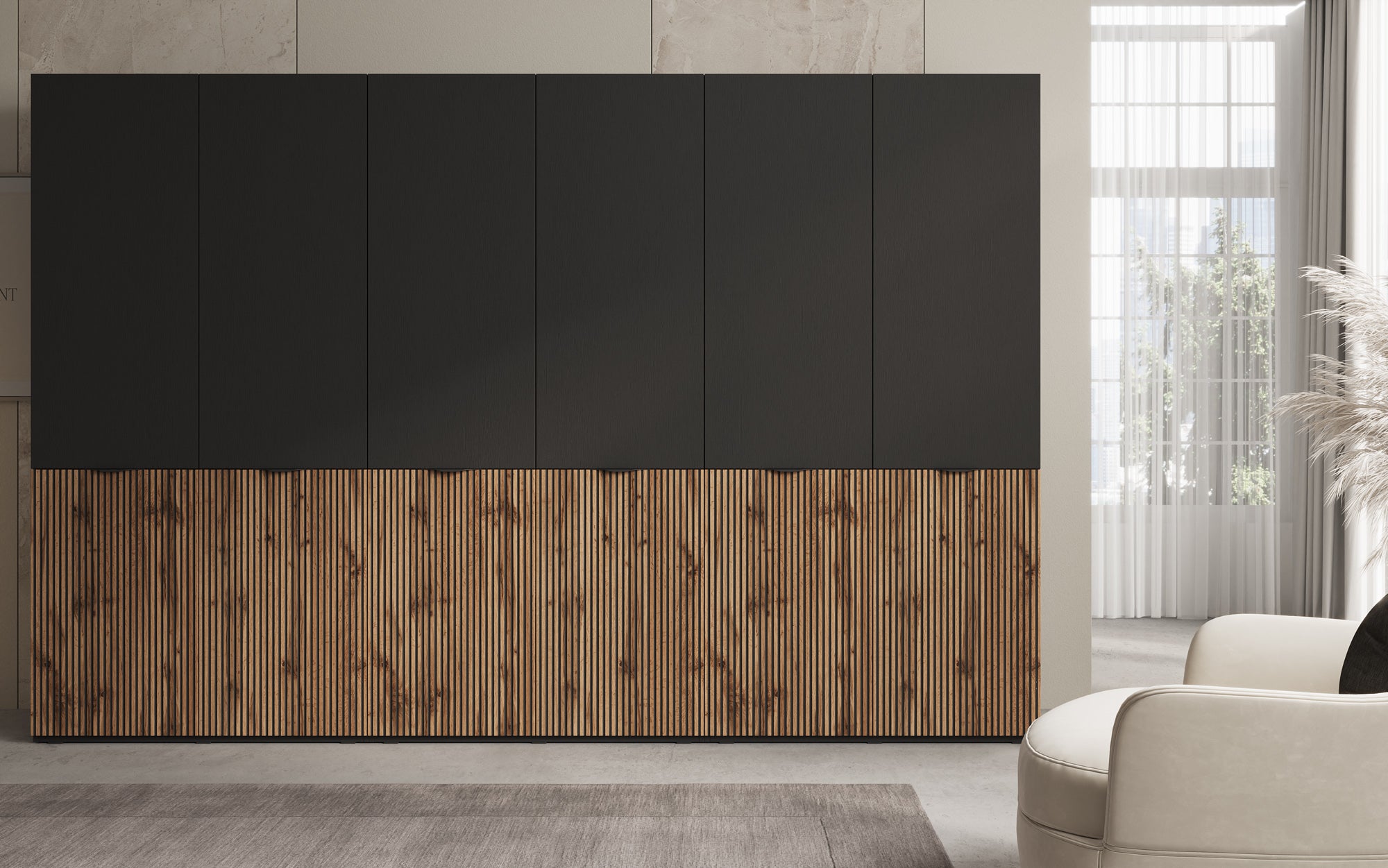 Modulo Naro Trio – Armoire design à trois modules en Chêne Wotan