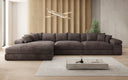 Designer-Ecksofa Bernardo Maxi mat breeder Ottomane aus Cord