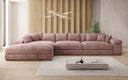 Designer-Ecksofa Bernardo Maxi mat breeder Ottomane aus Cord
