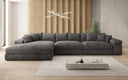 Designer-Ecksofa Bernardo Maxi mat breeder Ottomane aus Cord