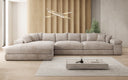 Designer-Ecksofa Bernardo Maxi mat breeder Ottomane aus Cord