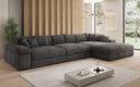 Designer-Ecksofa Bernardo Maxi mat breeder Ottomane aus Cord