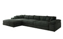 Designer-Ecksofa Bernardo Maxi mat breeder Ottomane aus Cord