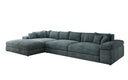 Designer-Ecksofa Bernardo Maxi mat breeder Ottomane aus Cord