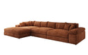 Designer-Ecksofa Bernardo Maxi mat breeder Ottomane aus Cord