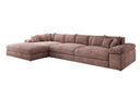 Designer-Ecksofa Bernardo Maxi mat breeder Ottomane aus Cord