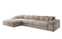 Designer-Ecksofa Bernardo Maxi mat breeder Ottomane aus Cord