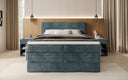Lit boxspring Noren avec rangement en côtelé