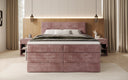 Lit boxspring Noren avec rangement en côtelé