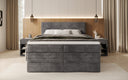 Lit boxspring Noren avec rangement en côtelé