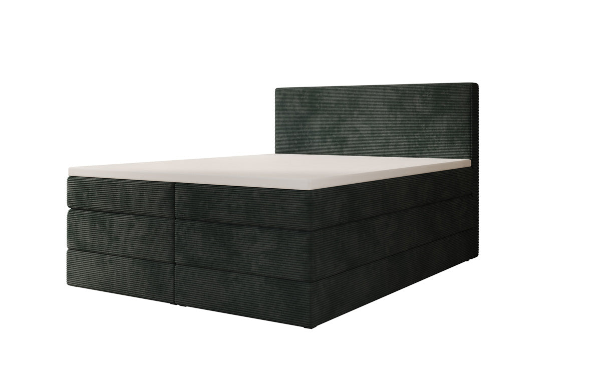 Box spring bed Noren with storage in Corduroy
