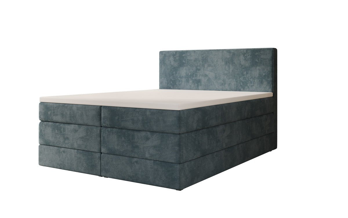 Box spring bed Noren with storage in Corduroy