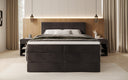 Box spring bed Mareno with storage in velvet