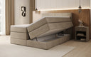 Box spring bed Mareno with storage in velvet