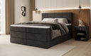 Box spring bed Mareno with storage in velvet