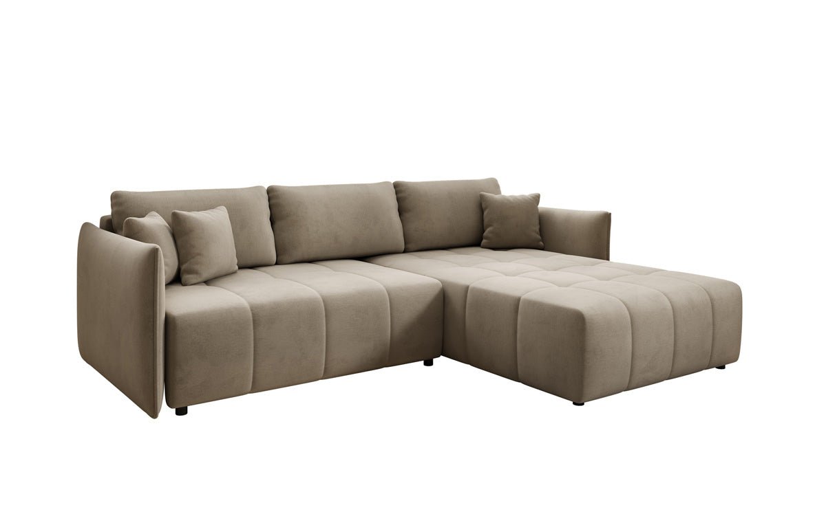 Designer Sofa Velaro L mat Schloof- an Zouschloffunktioun a Samt
