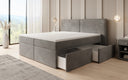 Box spring bed Ophelia with drawers in velvet