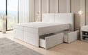 Box spring bed Ophelia with drawers in velvet