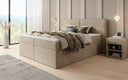 Box spring bed Ophelia with drawers in velvet
