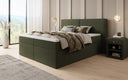 Box spring bed Ophelia with drawers in teddy bouclé
