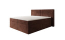 Box spring bed Ophelia with drawers in velvet